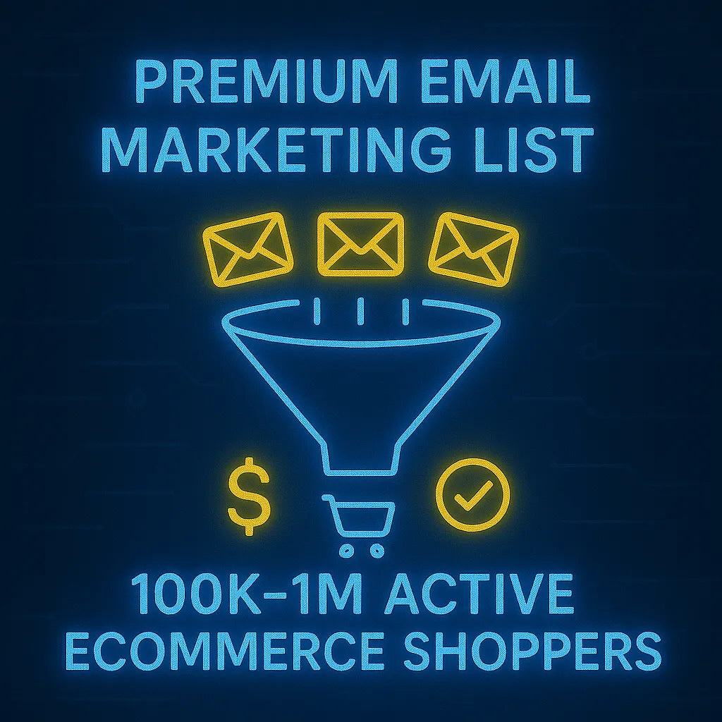 Premium Email Marketing List – 100K-1M Active eCommerce Shoppers
