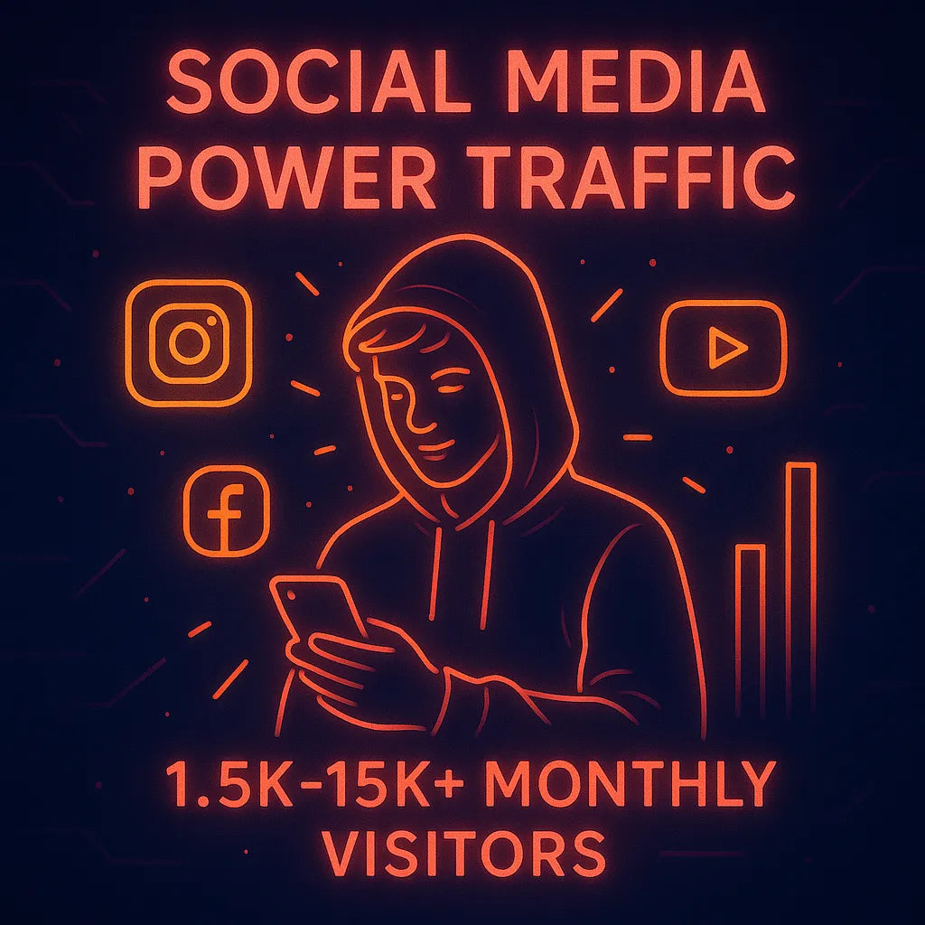 Social Media Power Traffic – 1,5K-15K+ Monthly Visitors to Store